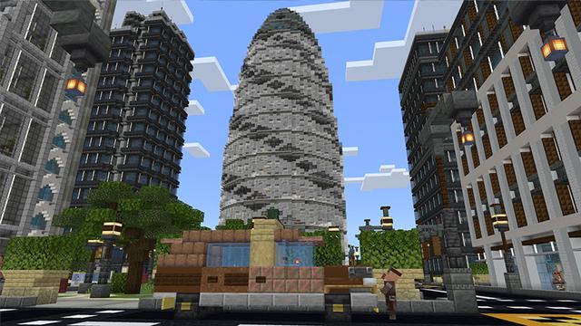 Screenshot of the Minecraft Bedrock Marketplace product Cityscapes London created by Octovon.