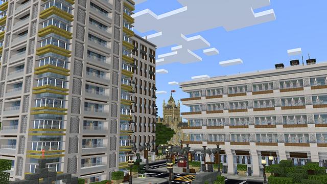 Screenshot of the Minecraft Bedrock Marketplace product Cityscapes London created by Octovon.