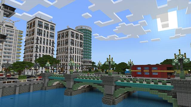 Screenshot of the Minecraft Bedrock Marketplace product Cityscapes London created by Octovon.