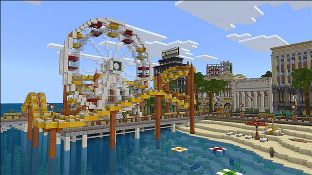 Screenshot of the Minecraft Bedrock Marketplace product Cityscapes Los Angeles created by Octovon.