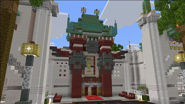 Screenshot of the Minecraft Bedrock Marketplace product Cityscapes Los Angeles created by Octovon.