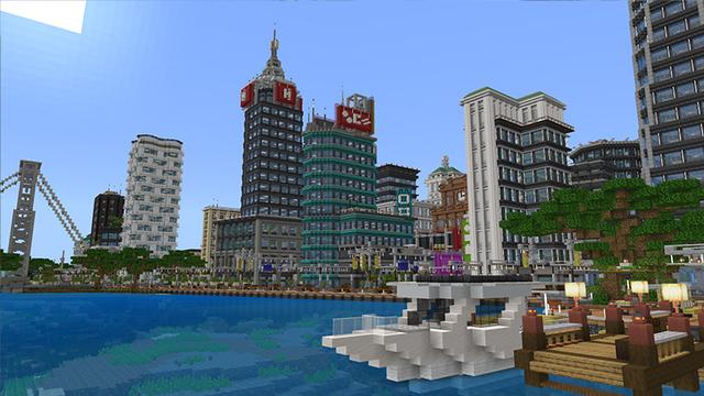 Screenshot of the Minecraft Bedrock Marketplace product Cityscapes New York City created by Octovon.