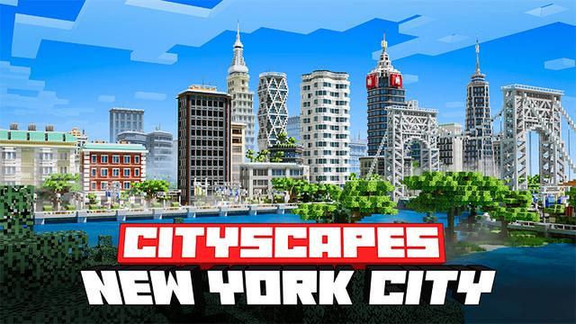 Thumbnail of the Minecraft Bedrock Marketplace product Cityscapes New York City created by Octovon.