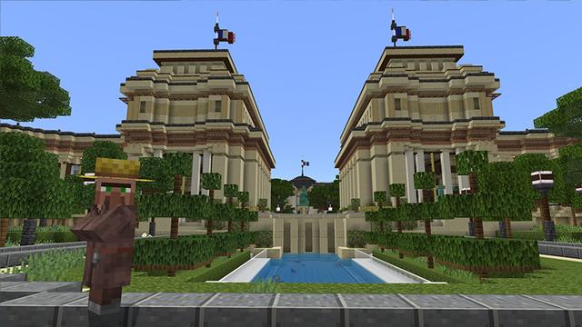 Screenshot of the Minecraft Bedrock Marketplace product Cityscapes Paris created by Octovon.