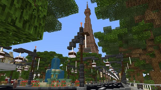 Screenshot of the Minecraft Bedrock Marketplace product Cityscapes Paris created by Octovon.