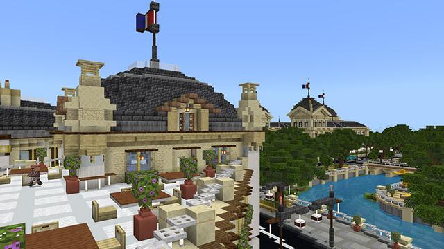 Screenshot of the Minecraft Bedrock Marketplace product Cityscapes Paris created by Octovon.