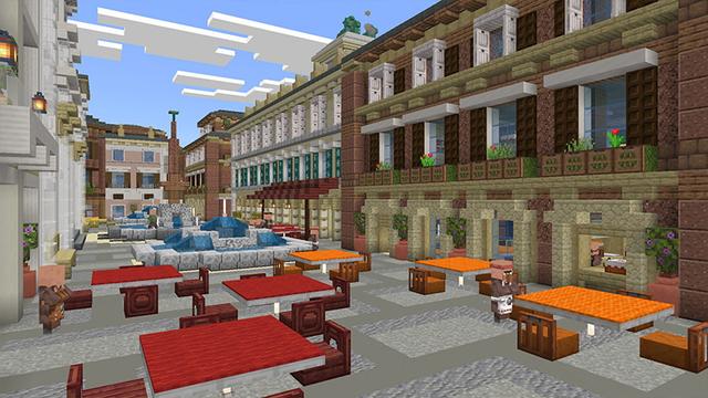 Screenshot of the Minecraft Bedrock Marketplace product Cityscapes Rome created by Octovon.