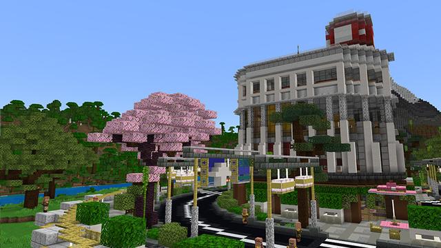 Screenshot of the Minecraft Bedrock Marketplace product Cityscapes Tokyo created by Octovon.