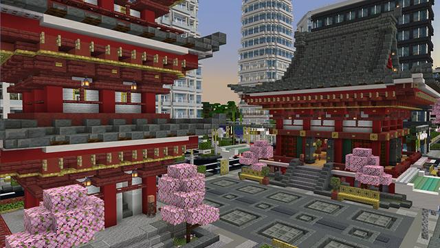 Screenshot of the Minecraft Bedrock Marketplace product Cityscapes Tokyo created by Octovon.