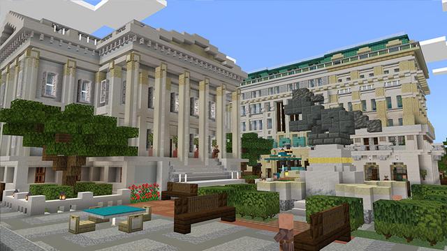 Screenshot of the Minecraft Bedrock Marketplace product Cityscapes Washington created by Octovon.