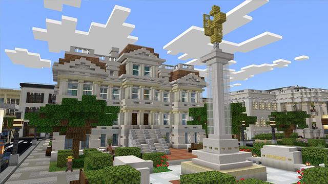 Screenshot of the Minecraft Bedrock Marketplace product Cityscapes Washington created by Octovon.