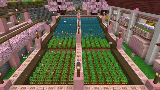 Screenshot of the Minecraft Bedrock Marketplace product Casa cor-de-rosa acolhedora created by Octovon.
