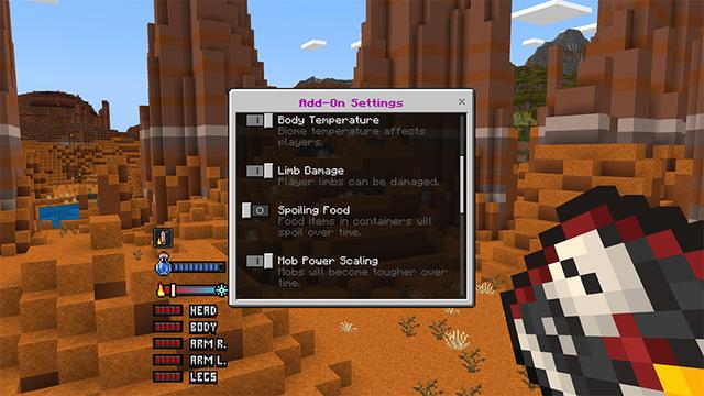 Screenshot of the Minecraft Bedrock Marketplace product Difficulty: Brutal Add-On created by Octovon.