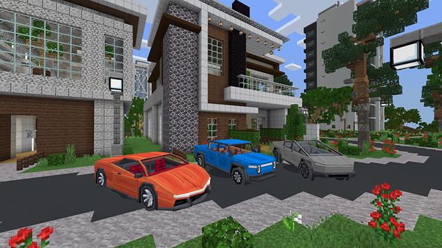 Screenshot of the Minecraft Bedrock Marketplace product Electric Cars created by Octovon.