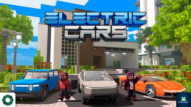 Thumbnail of the Minecraft Bedrock Marketplace product Electric Cars created by Octovon.