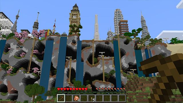 Screenshot of the Minecraft Bedrock Marketplace product Farlands Cities created by Octovon.
