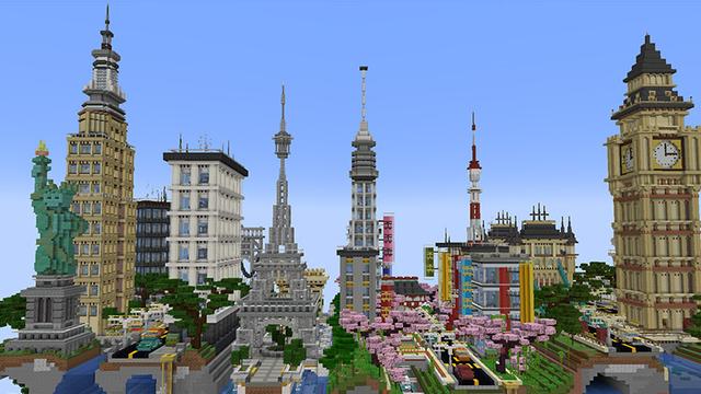 Screenshot of the Minecraft Bedrock Marketplace product Farlands Cities created by Octovon.