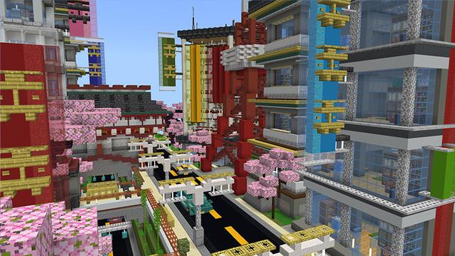 Screenshot of the Minecraft Bedrock Marketplace product Farlands Cities created by Octovon.