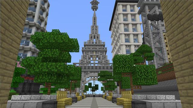 Screenshot of the Minecraft Bedrock Marketplace product Farlands Cities created by Octovon.