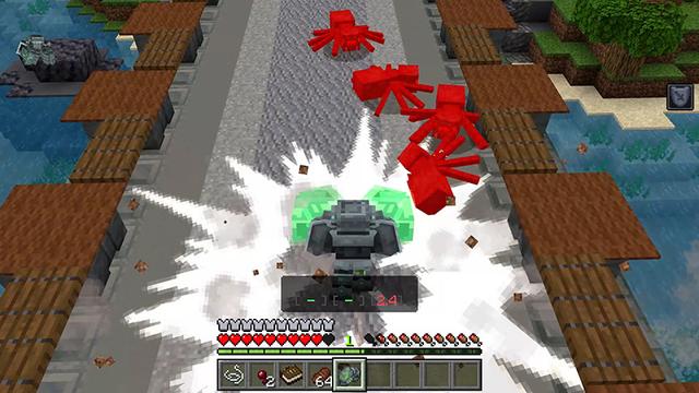 Screenshot of the Minecraft Bedrock Marketplace product Gauntlets Add-On created by Octovon.