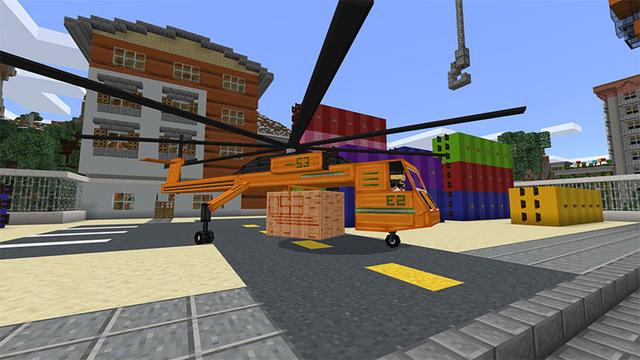 Screenshot of the Minecraft Bedrock Marketplace product Helicopters created by Octovon.