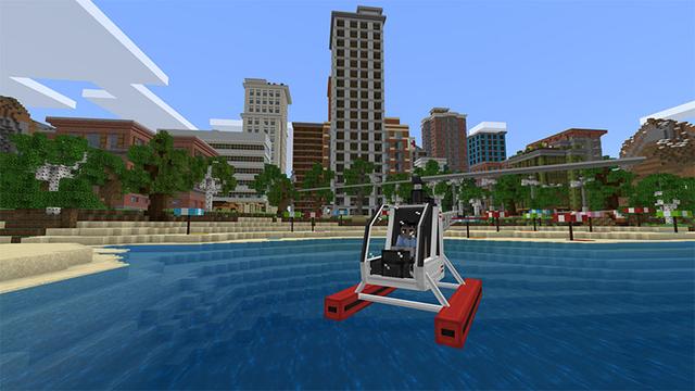 Screenshot of the Minecraft Bedrock Marketplace product Helicopters created by Octovon.
