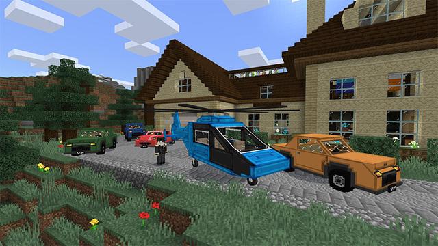 Screenshot of the Minecraft Bedrock Marketplace product Helicopters created by Octovon.