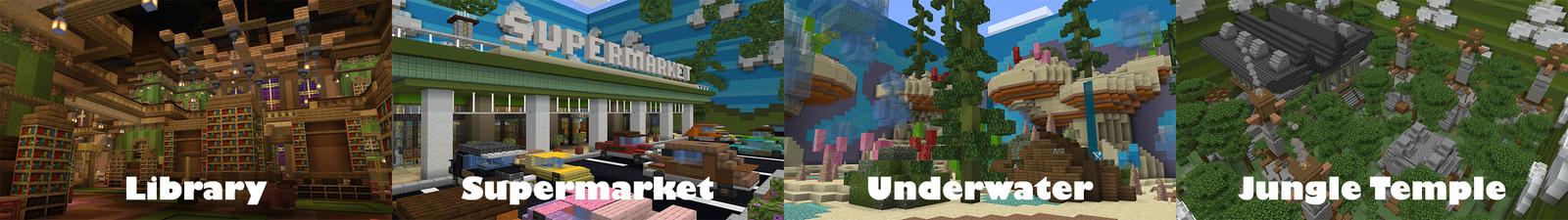 Panorama of the Minecraft Bedrock Marketplace product Hide & Seek World created by Octovon.