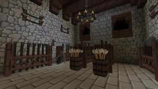 Screenshot of the Minecraft Bedrock Marketplace product Medieval Furniture created by Octovon.