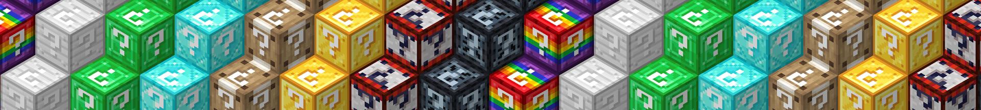 Panorama of the Minecraft Bedrock Marketplace product MEGA LUCKY BLOCKS created by Octovon.