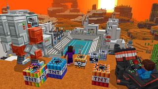 Screenshot of the Minecraft Bedrock Marketplace product MEGA LUCKY BLOCKS created by Octovon.