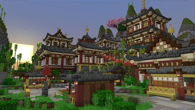Screenshot of the Minecraft Bedrock Marketplace product Mountain Settlement created by Octovon.