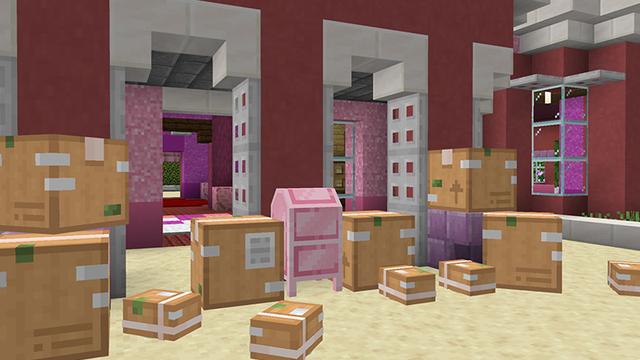 Screenshot of the Minecraft Bedrock Marketplace product Shipping Services Add-On created by Octovon.