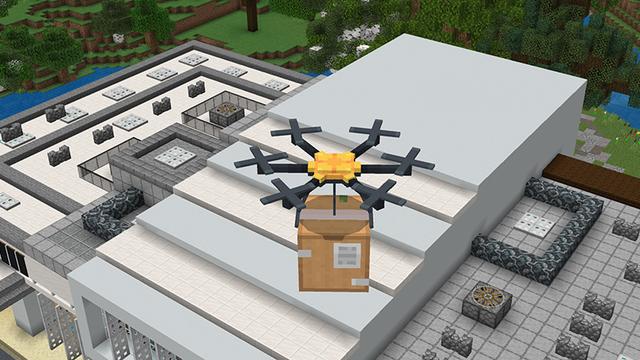 Screenshot of the Minecraft Bedrock Marketplace product Shipping Services Add-On created by Octovon.