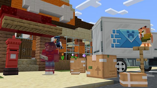 Screenshot of the Minecraft Bedrock Marketplace product Shipping Services Add-On created by Octovon.