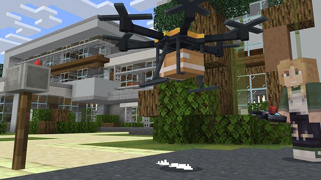 Screenshot of the Minecraft Bedrock Marketplace product Shipping Services Add-On created by Octovon.