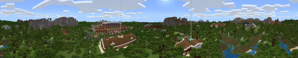 Panorama of the Minecraft Bedrock Marketplace product Stonecreek Stables: Grand Prix created by Octovon.