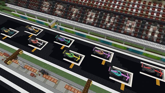 Screenshot of the Minecraft Bedrock Marketplace product Super Cars Add-On created by Octovon.