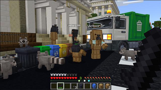 Screenshot of the Minecraft Bedrock Marketplace product Trash & Recycling Add-On created by Octovon.