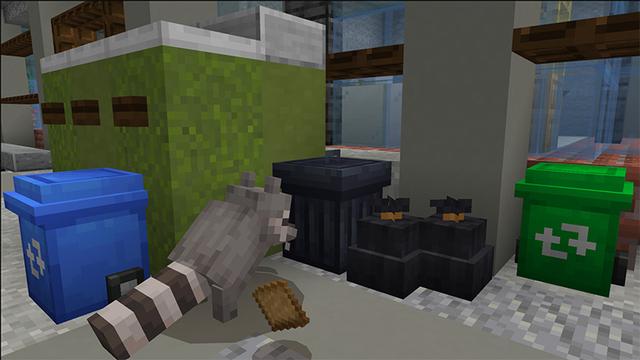 Screenshot of the Minecraft Bedrock Marketplace product Trash & Recycling Add-On created by Octovon.