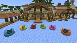 Screenshot of the Minecraft Bedrock Marketplace product Tropical Boat Race created by Octovon.