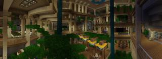 Panorama of the Minecraft Bedrock Marketplace product Underground Oasis created by Octovon.