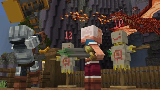 Screenshot of the Minecraft Bedrock Marketplace product WEAPONS + DRAGONS created by Octovon.