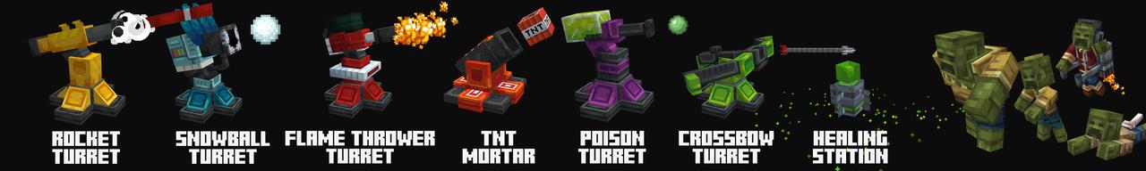 Panorama of the Minecraft Bedrock Marketplace product ZOMBIE TOWER DEFENSE created by Octovon.