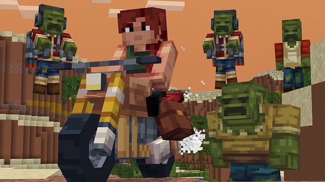Screenshot of the Minecraft Bedrock Marketplace product ZOMBIE TOWER DEFENSE created by Octovon.