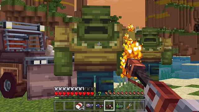 Screenshot of the Minecraft Bedrock Marketplace product ZOMBIE TOWER DEFENSE created by Octovon.