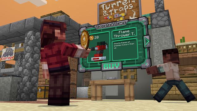 Screenshot of the Minecraft Bedrock Marketplace product ZOMBIE TOWER DEFENSE created by Octovon.