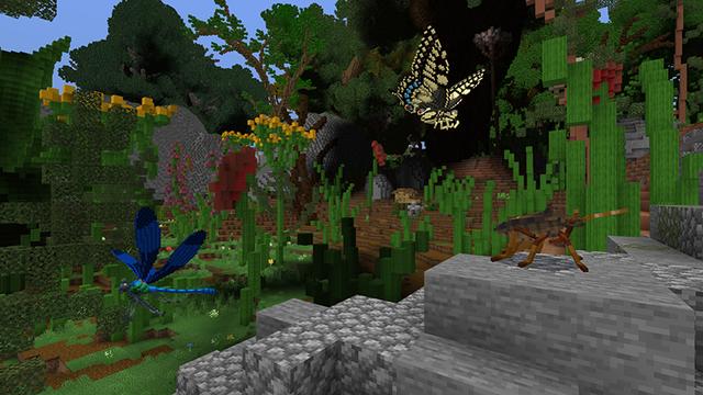 Screenshot of the Minecraft Bedrock Marketplace product Downsized: World of Insects created by Odd Block.
