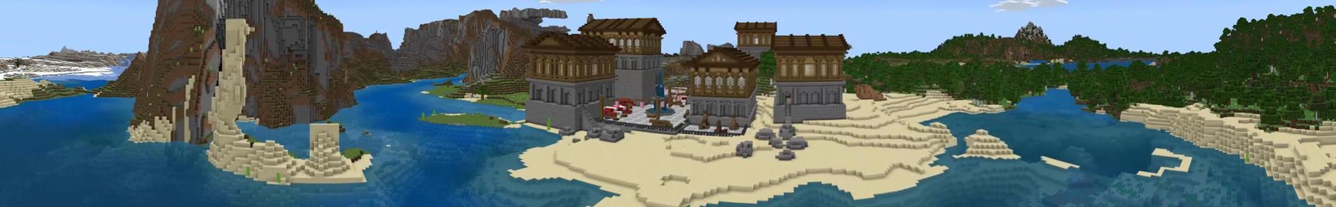 Panorama of the Minecraft Bedrock Marketplace product 100 Hearts Survival created by Odyssey Builds.