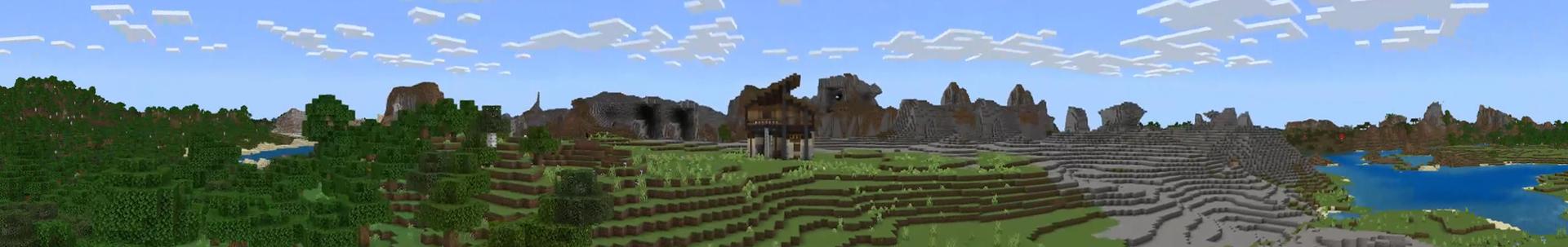 Panorama of the Minecraft Bedrock Marketplace product 2022 Underground Base created by Odyssey Builds.